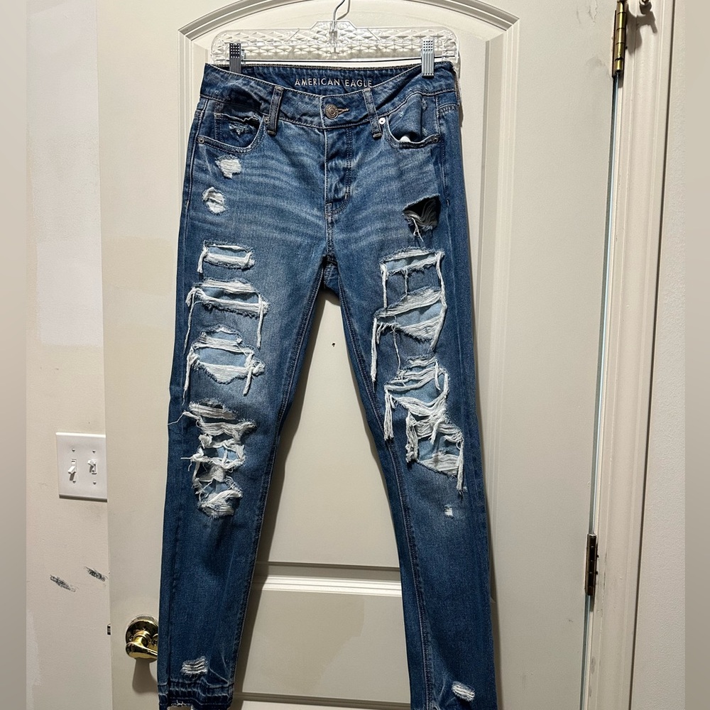 Ripped “mom” jeans